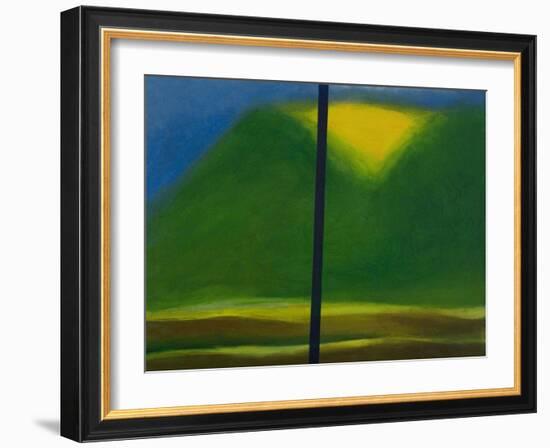 Green Mountain with Yellow-Vaan Manoukian-Framed Art Print