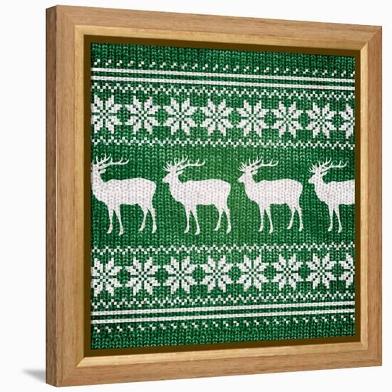 Green Nordic Sweater I-Artique Studio-Framed Stretched Canvas