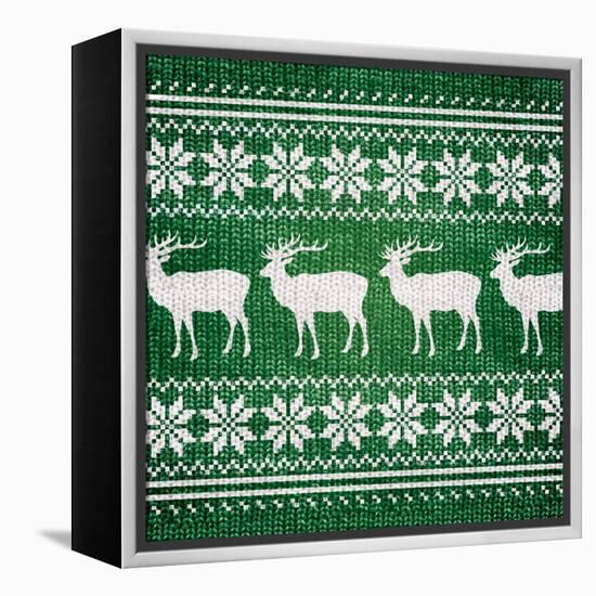 Green Nordic Sweater I-Artique Studio-Framed Stretched Canvas