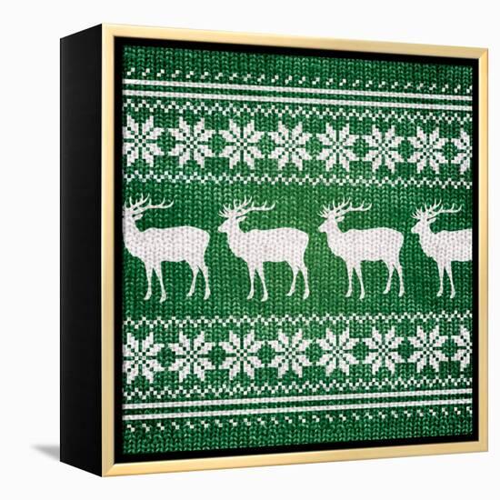 Green Nordic Sweater I-Artique Studio-Framed Stretched Canvas