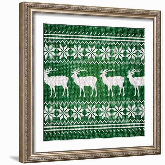 Green Nordic Sweater I-Artique Studio-Framed Art Print