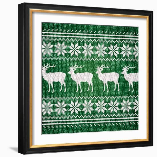 Green Nordic Sweater I-Artique Studio-Framed Art Print