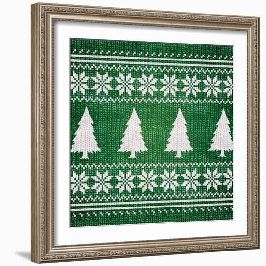 Green Nordic Sweater II-Artique Studio-Framed Art Print