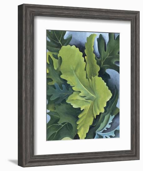 Green Oak Leaves, c.1923-Georgia O'Keeffe-Framed Art Print