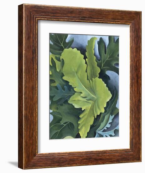 Green Oak Leaves, c.1923-Georgia O'Keeffe-Framed Art Print