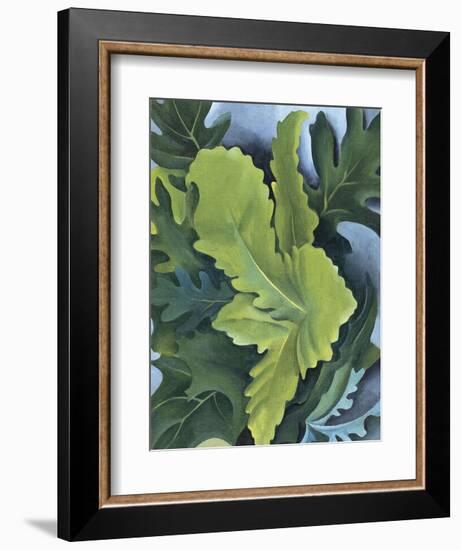 Green Oak Leaves, c.1923-Georgia O'Keeffe-Framed Art Print