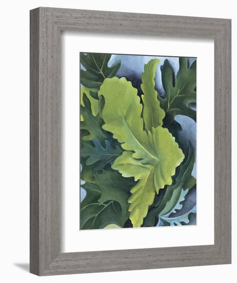 Green Oak Leaves, c.1923-Georgia O'Keeffe-Framed Art Print