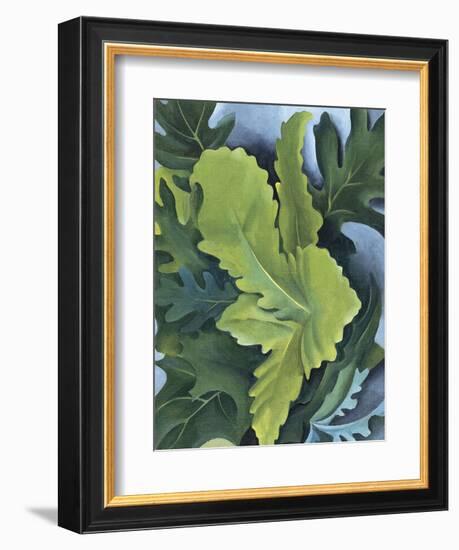 Green Oak Leaves, c.1923-Georgia O'Keeffe-Framed Art Print