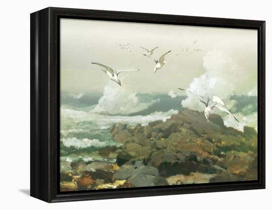 Green Ocean II-Steve Hunziker-Framed Stretched Canvas