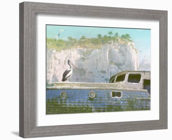 Green Ocean III-Steve Hunziker-Framed Art Print