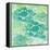 Green Ocean Teal School of Fish-Bee Sturgis-Framed Stretched Canvas