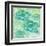 Green Ocean Teal School of Fish-Bee Sturgis-Framed Art Print