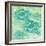 Green Ocean Teal School of Fish-Bee Sturgis-Framed Art Print