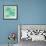 Green Ocean Teal School of Fish-Bee Sturgis-Framed Art Print displayed on a wall