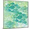 Green Ocean Teal School of Fish-Bee Sturgis-Mounted Art Print