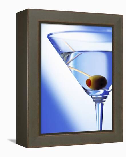 Green Olive in Martini Drink-Steve Lupton-Framed Premier Image Canvas