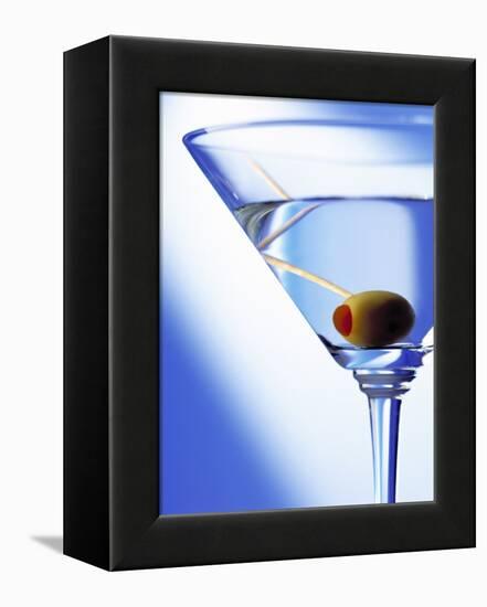 Green Olive in Martini Drink-Steve Lupton-Framed Premier Image Canvas