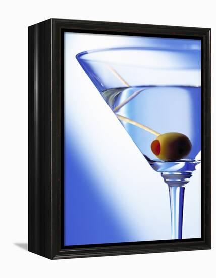 Green Olive in Martini Drink-Steve Lupton-Framed Premier Image Canvas