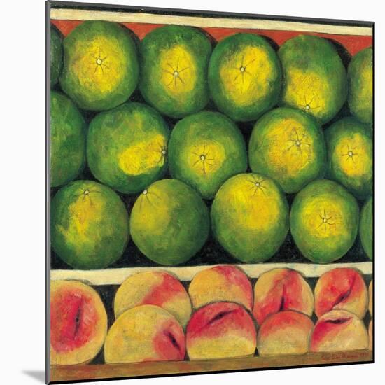 Green Oranges and Peaches, 1999-Pedro Diego Alvarado-Mounted Giclee Print