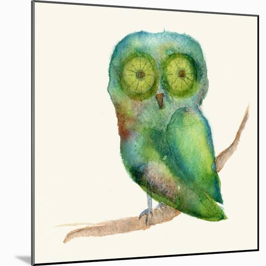 Green Owl-Wyanne-Mounted Giclee Print