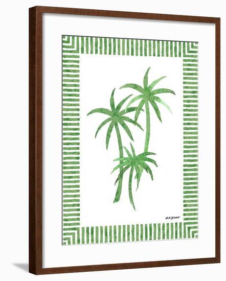 Green Palms III-Nicholas Biscardi-Framed Art Print