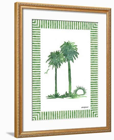 Green Palms IV-Nicholas Biscardi-Framed Art Print