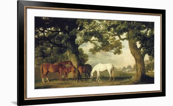 Green Pastures (A Family Group)-George Stubbs-Framed Premium Giclee Print