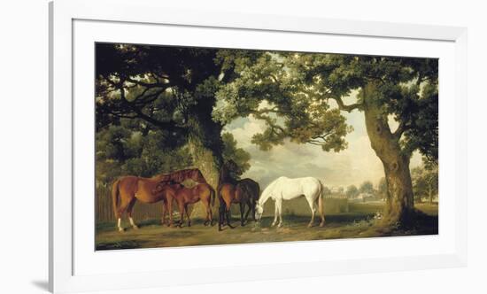 Green Pastures (A Family Group)-George Stubbs-Framed Premium Giclee Print