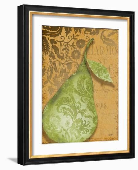 Green Pear Damask-Diane Stimson-Framed Art Print