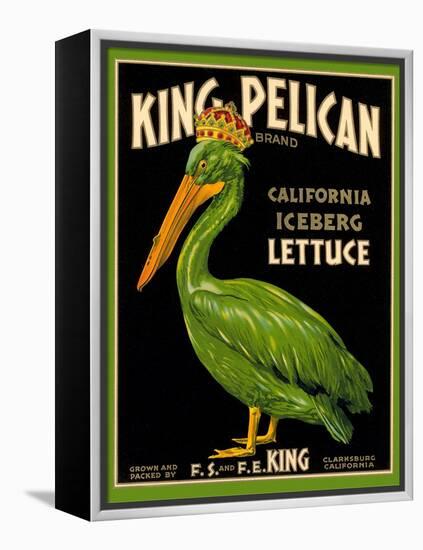 Green Pelican Crate Label-null-Framed Stretched Canvas