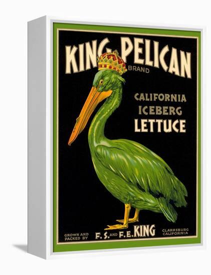 Green Pelican Crate Label-null-Framed Stretched Canvas