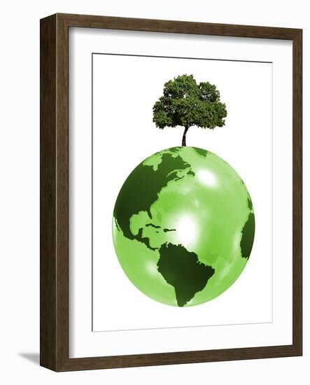 Green Planet, Conceptual Artwork-Victor Habbick-Framed Photographic Print