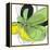 Green Pop Petals 1-Jan Weiss-Framed Stretched Canvas