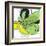 Green Pop Petals 1-Jan Weiss-Framed Art Print