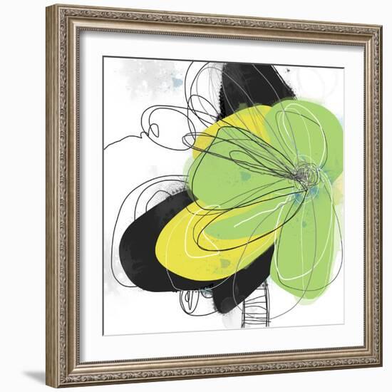 Green Pop Petals 2-Jan Weiss-Framed Art Print