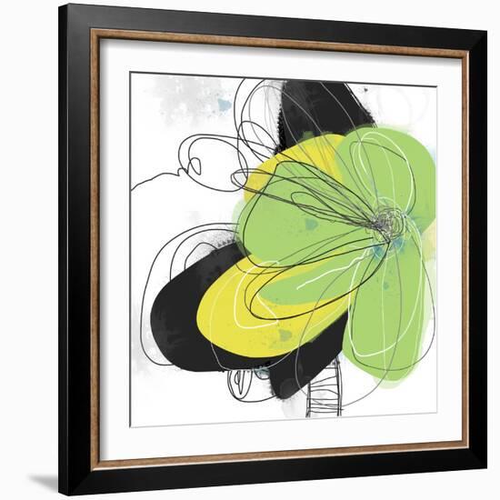 Green Pop Petals 2-Jan Weiss-Framed Art Print