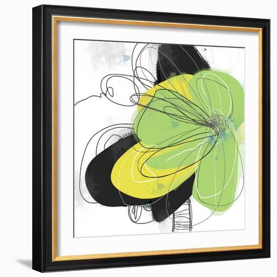 Green Pop Petals 2-Jan Weiss-Framed Art Print