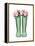 Green Rain Boots with Peony-Amanda Greenwood-Framed Stretched Canvas