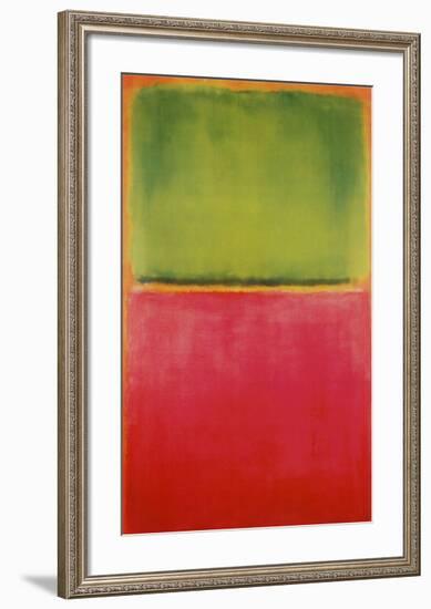 Green, Red, on Orange-Mark Rothko-Framed Art Print