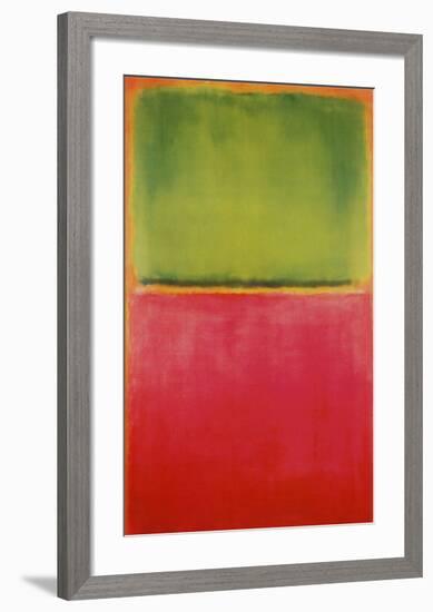 Green, Red, on Orange-Mark Rothko-Framed Art Print