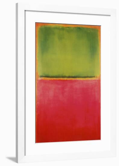 Green, Red, on Orange-Mark Rothko-Framed Art Print