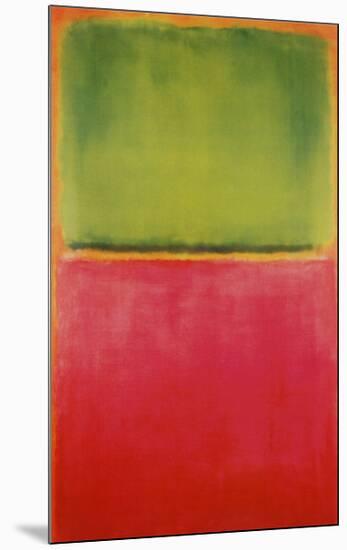 Green, Red, on Orange-Mark Rothko-Mounted Art Print