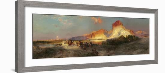 Green River Cliffs, Wyoming, 1881-Thomas Moran-Framed Giclee Print