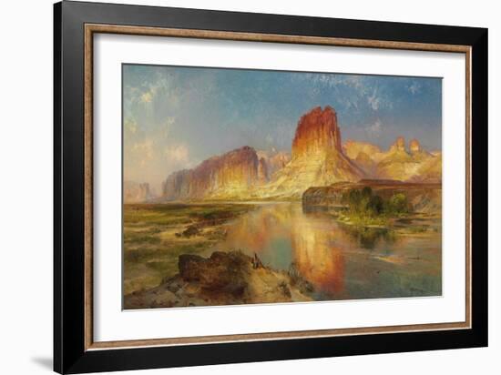 Green River of Wyoming, 1878 (Oil on Canvas)-Thomas Moran-Framed Giclee Print