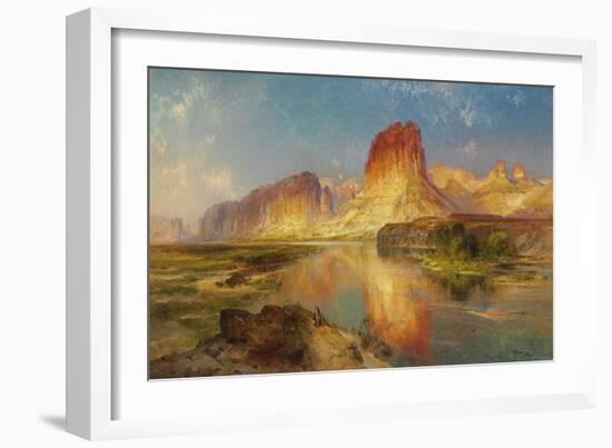 Green River of Wyoming, 1878 (Oil on Canvas)-Thomas Moran-Framed Giclee Print