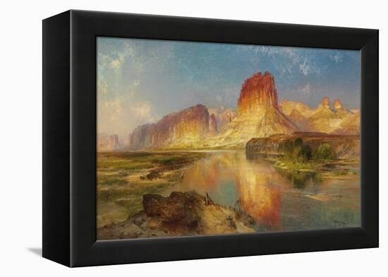 Green River of Wyoming, 1878 (Oil on Canvas)-Thomas Moran-Framed Premier Image Canvas