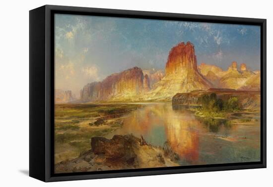 Green River of Wyoming, 1878 (Oil on Canvas)-Thomas Moran-Framed Premier Image Canvas