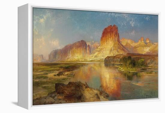 Green River of Wyoming, 1878 (Oil on Canvas)-Thomas Moran-Framed Premier Image Canvas