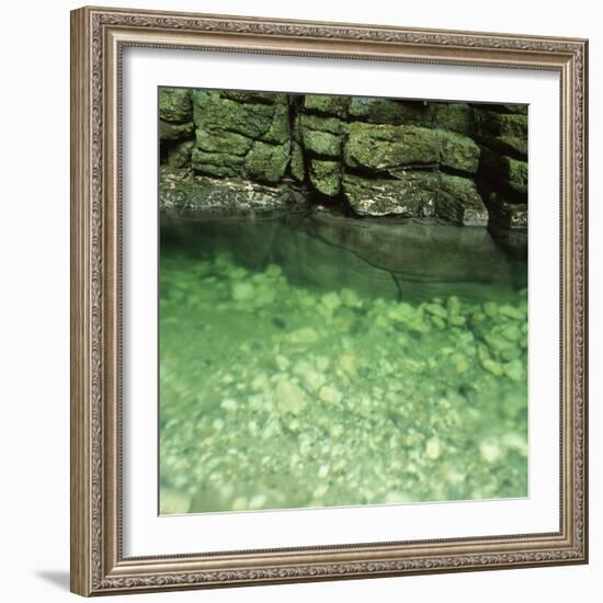 Green Rocks and River-Micha Pawlitzki-Framed Photographic Print