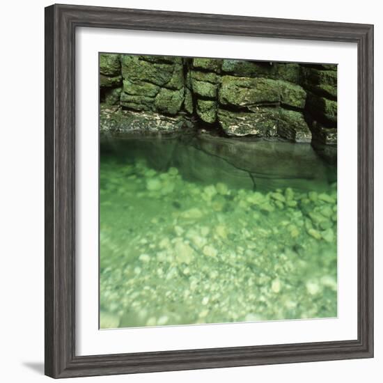Green Rocks and River-Micha Pawlitzki-Framed Photographic Print
